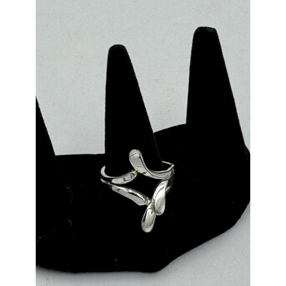 Vintage 925 Sterling Silver freeform design ladies ring band size 8.5-9
